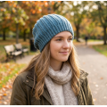 Ribbed Slouch Beanie Crochet Pattern