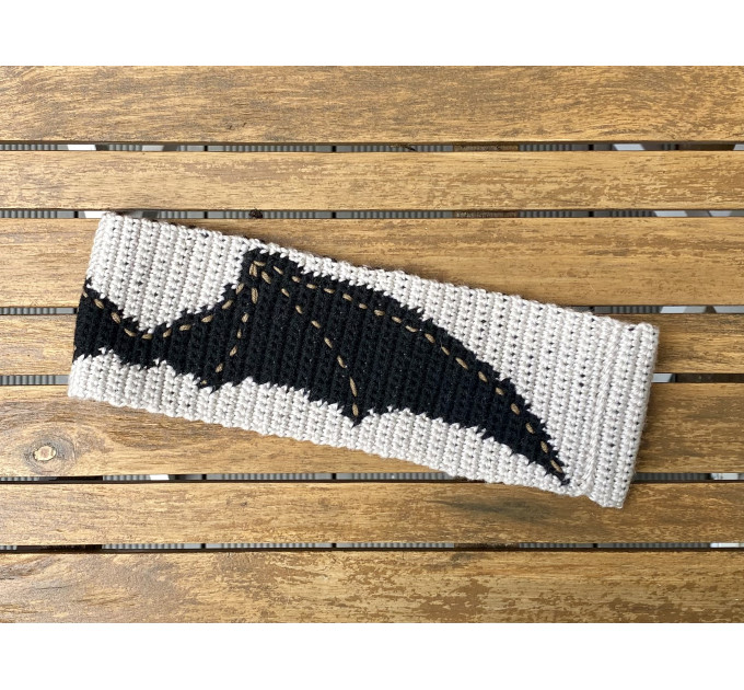 Bat & Dragon Wings Unisex Ear Warmer – Tapestry Crochet PDF Pattern