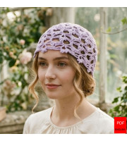 The Lavender Iris Beanie – Lacy Crochet Hat Pattern