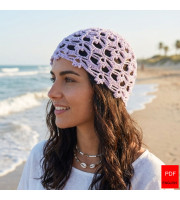 The Lavender Iris Beanie – Lacy Crochet Hat Pattern