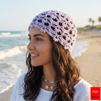 The Lavender Iris Beanie – Lacy Crochet Hat Pattern