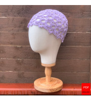The Lavender Iris Beanie – Lacy Crochet Hat Pattern