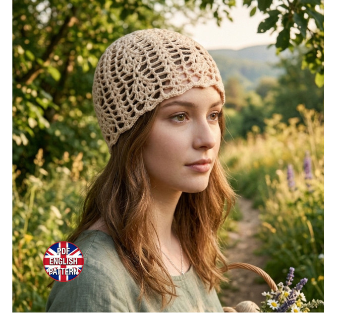 Lace Crown Beanie Crochet Pattern