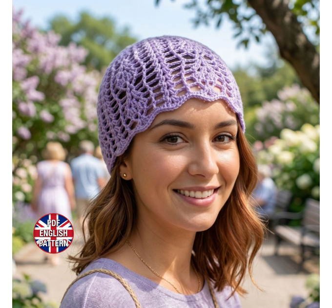 Lace Crown Beanie Crochet Pattern
