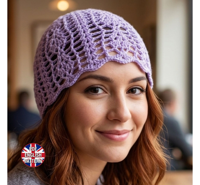Lace Crown Beanie Crochet Pattern