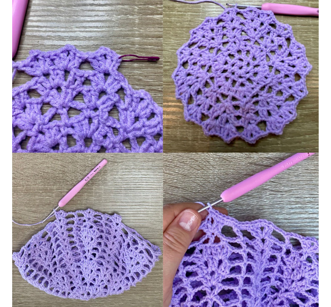 Lace Crown Beanie Crochet Pattern