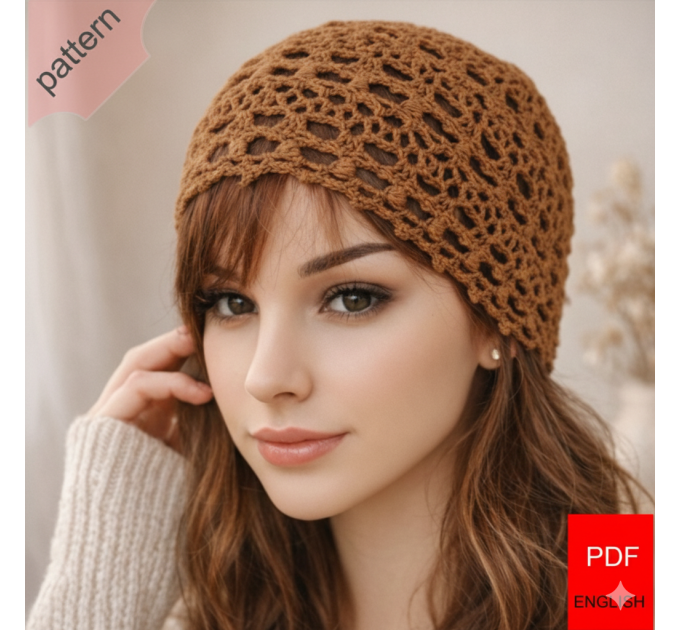 Romance Lace Beanie Crochet Pattern (PDF Download)