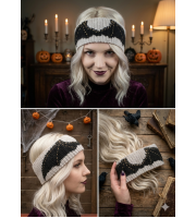 Bat & Dragon Wings Unisex Ear Warmer – Tapestry Crochet PDF Pattern