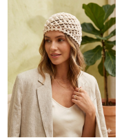 Lace Beanie Pattern: Sandy Shore Mesh Cap