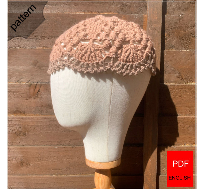 Lace Crown & Two-Tone Summer Beanie Crochet Pattern (PDF)
