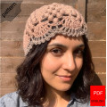 Lace Crown & Two-Tone Summer Beanie Crochet Pattern (PDF)