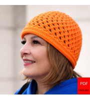 Pumpkin Spice Mesh Beanie Crochet Pattern Unisex PDF