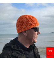 Pumpkin Spice Mesh Beanie Crochet Pattern Unisex PDF