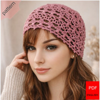 Romance Lace Beanie Crochet Pattern | Boho Mesh Summer Hat | Instant Download PDF Stitch Guide | Trendy Crochet Headwear