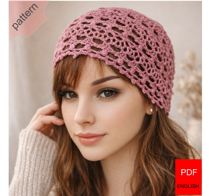 Romance Lace Beanie Crochet Pattern (PDF Download)