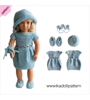 Crochet doll dress pattern ''Angelina'' 