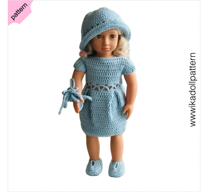 Crochet doll dress pattern ''Angelina'' 