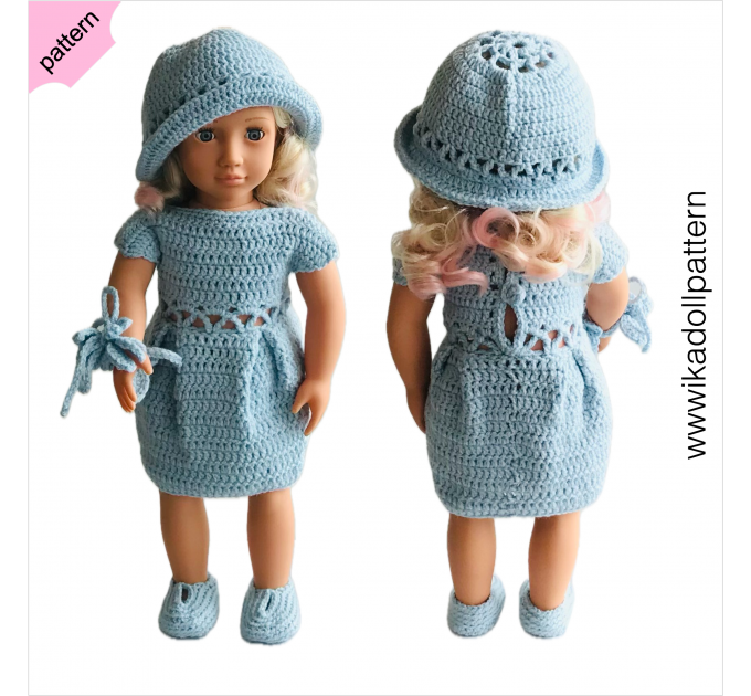 Crochet doll dress pattern ''Angelina'' 