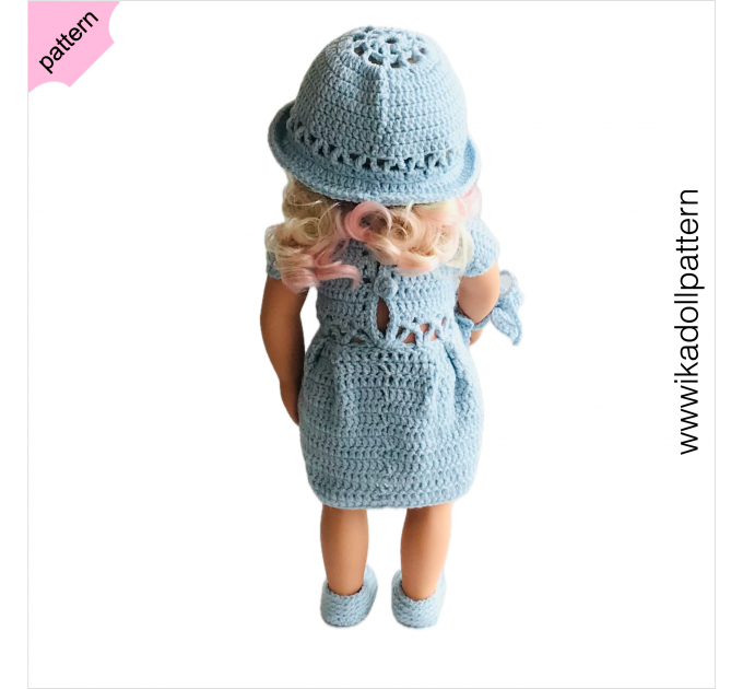 Crochet doll dress pattern ''Angelina'' 