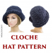 Cloche hat pattern woman