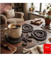Autumn Whisper Leaf Coaster – Digital Crochet Pattern