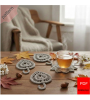 Autumn Whisper Leaf Coaster – Digital Crochet Pattern