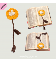 Primula crochet bookmark pattern Book lover gifts Wildflower bookmark