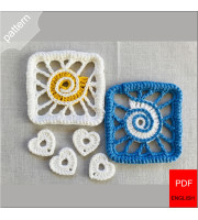 Spiral Sun Granny Square Pattern