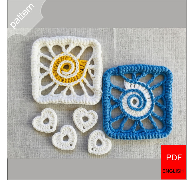 Spiral Sun Granny Square Pattern