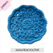 Blue flower crochet coaster pattern