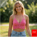 Crochet halter top pattern Festival Hippie cotton top