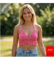 Crochet halter top pattern Festival Hippie cotton top