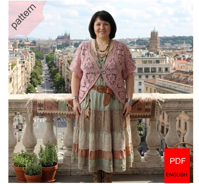 Crochet vest pattern Plus size sweater for women
