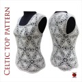 Crochet crop top pattern, Beach cover up pattern Celtic