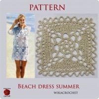 Crochet beach cover up pattern, Sexy beach dress pattern