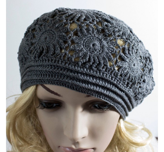 Crochet hat pattern Women's beret pattern Small, Medium, Large sizes