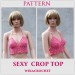 Crochet halter top pattern Festival Hippie cotton top