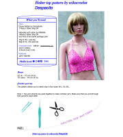 Crochet halter top pattern Festival Hippie cotton top