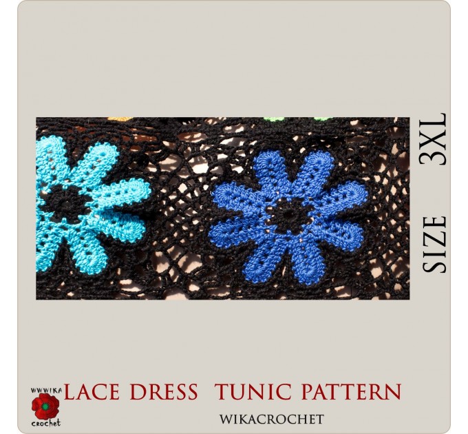 Crochet dress pattern Long sleeve tunic, Crochet beach tunic plus size sweater pattern size 3XL