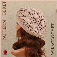 Women's hat patterns Crochet hat pattern cotton beret boho style