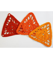 Crochet pattern motifs Leaf Banner pattern Burnt orange pillow decor