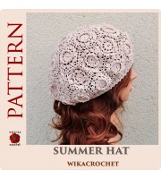 Summer crochet beret, open weave hat PATTERN