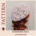 Summer crochet beret, open weave hat PATTERN