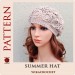 Summer crochet beret, open weave hat PATTERN