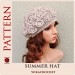 Summer crochet beret, open weave hat PATTERN