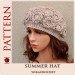 Summer crochet beret, open weave hat PATTERN