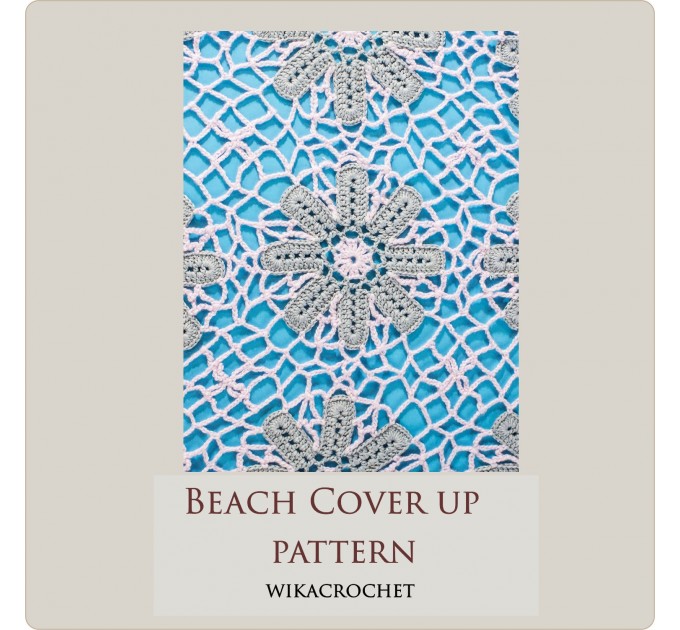 Crochet dress pattern lace tunic pattern size XXS XS sexy beach dress 2