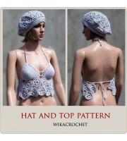 Crochet top pattern crochet hat pattern beach cover up for women