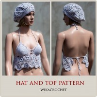 Crochet top pattern crochet hat pattern beach cover up for women