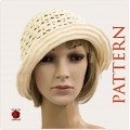 Crochet hat pattern for women, summer crochet flapper hat pattern, Eco friendly beach hat,